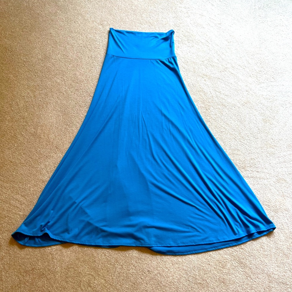 Lularoe bright blue maxi skirt